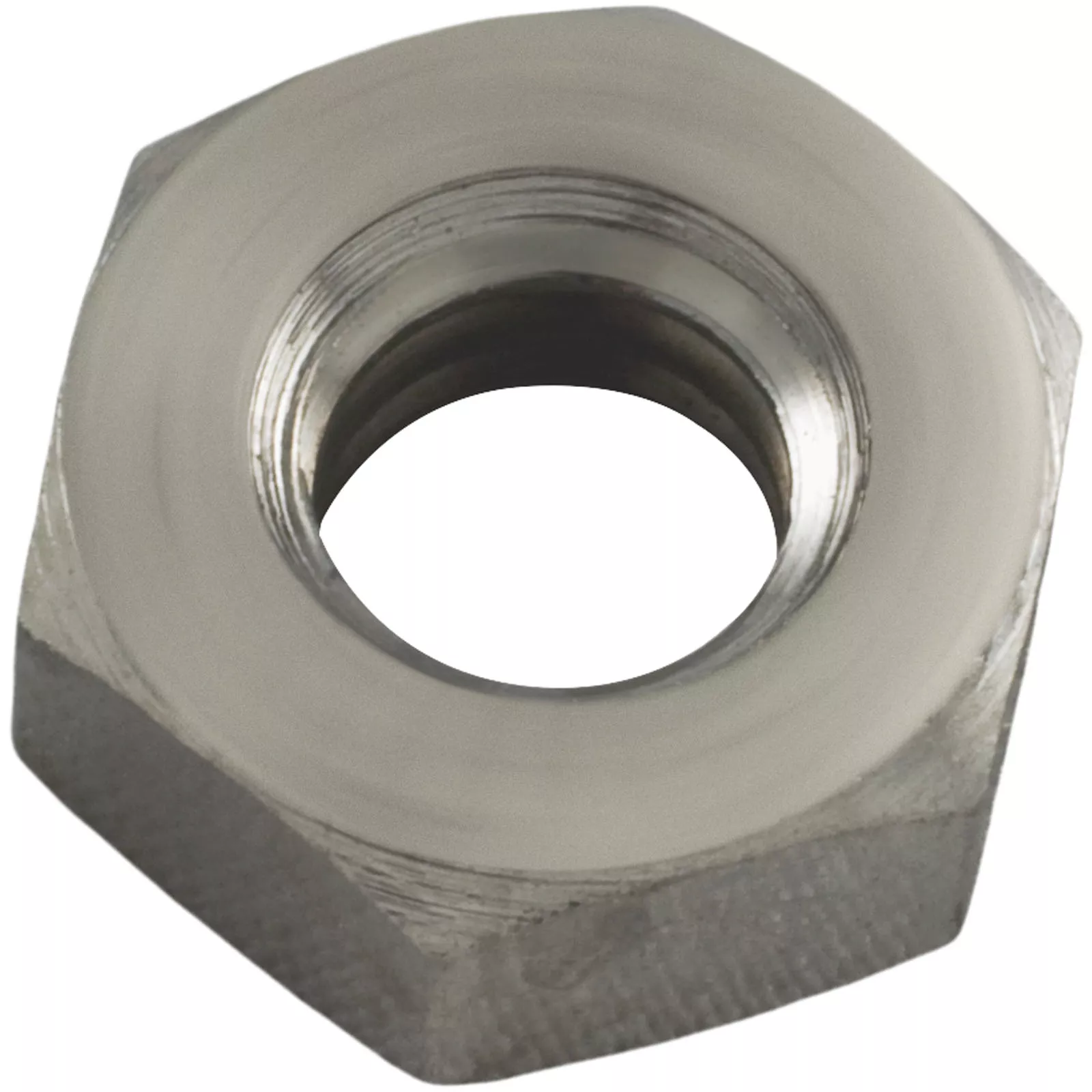 .25"-20 Brass Plated Stainless Steel Serrated Hexagonal Nut
